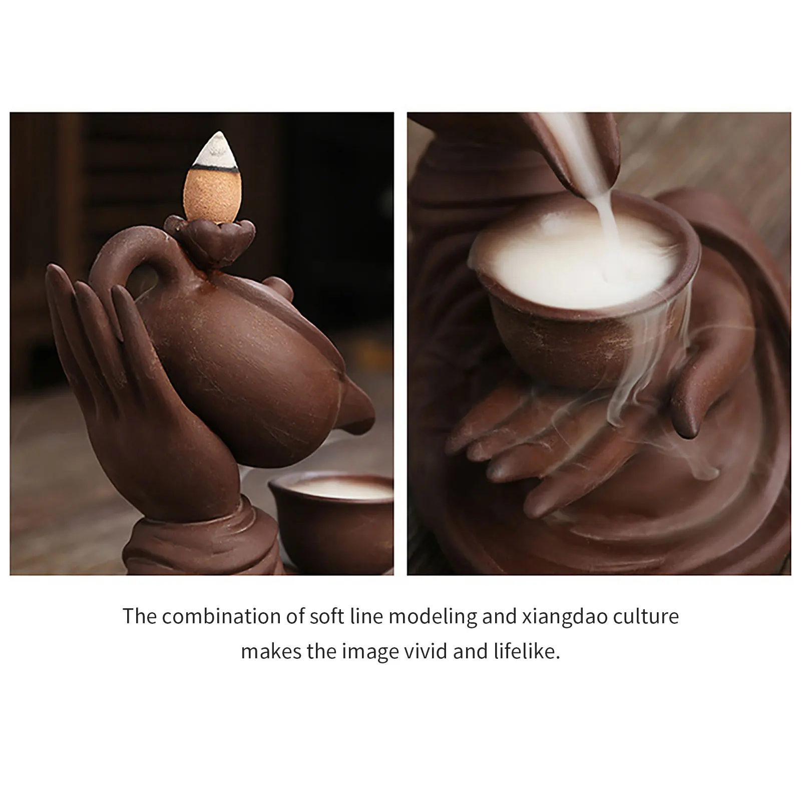 Hot Ceramic Creative Feng Shui Decorations Buddha Hand Backflow Incense Burner Desktop Ornament Incense Holder
Hot Ceramic Creative Feng Shui Decorations Buddha Hand Backflow Incense Burner Desktop Ornament Incense Holder