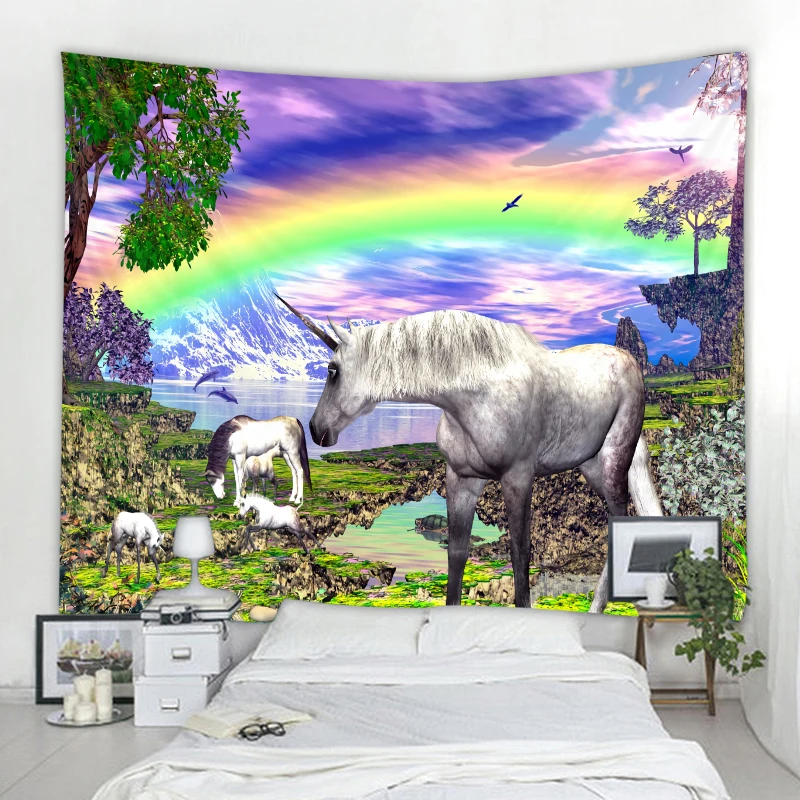 3D Fantasy Unicorn Tapestry Mandala Bohemian Tapestry Nordic Art Style Decoration Hanging in Family Living Room Bedroom
3D Fantasy Unicorn Tapestry Mandala Bohemian Tapestry Nordic Art Style Decoration Hanging in Family Living Room Bedroom