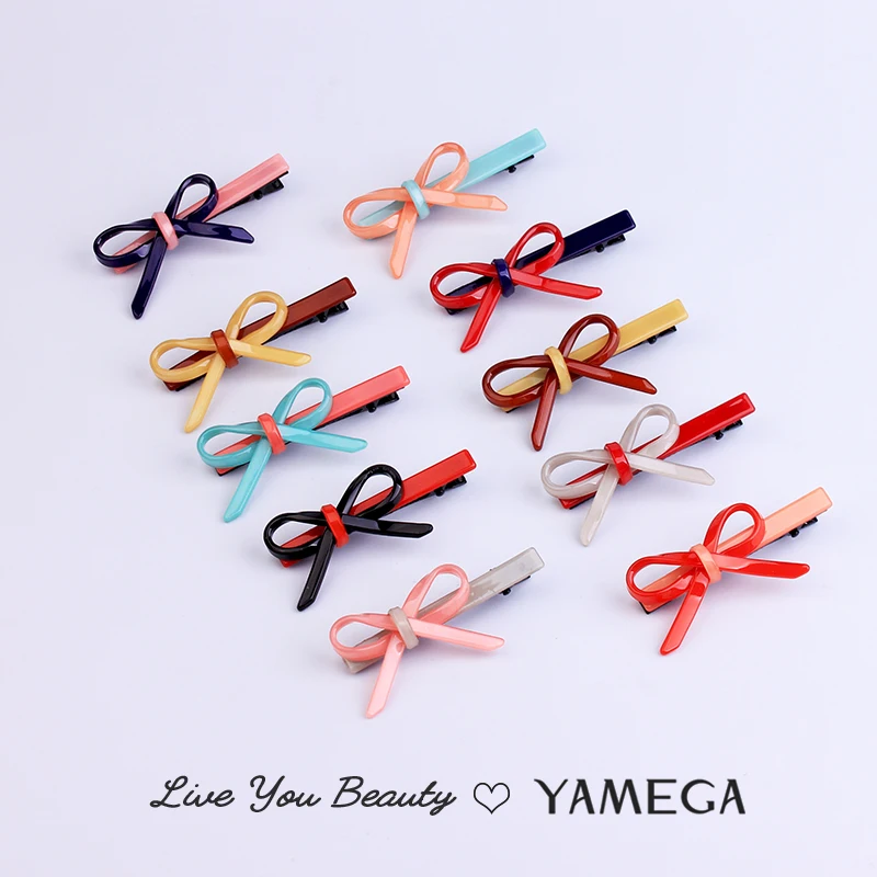 YAMEGA новые милые резиновые заколки для волос с бантом красные Головные уборы