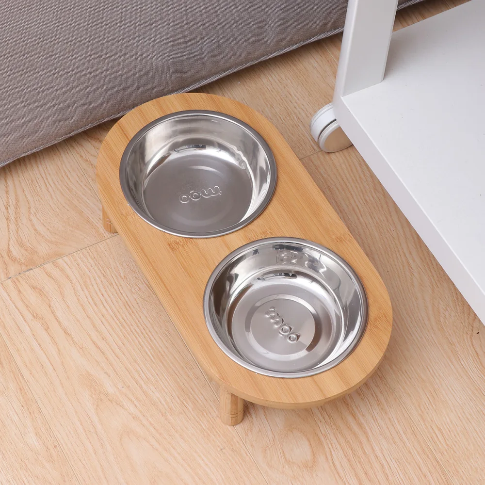 Pet Stainless Steel Feeding and Water Bowls with Bamboo Frame for Dogs and Cats
Pet Stainless Steel Feeding and Water Bowls with Bamboo Frame for Dogs and Cats