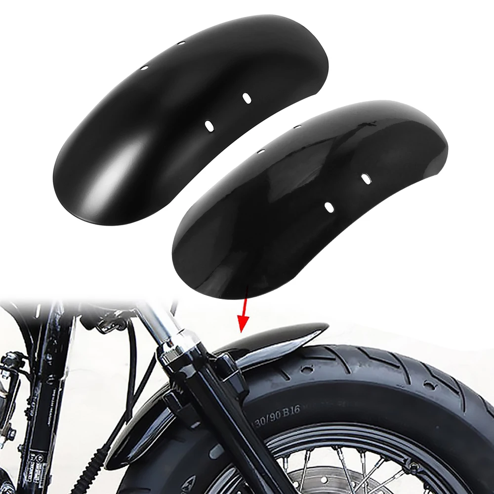 Короткое переднее крыло мотоцикла на заказ черное стальное железо для Harley Sportster