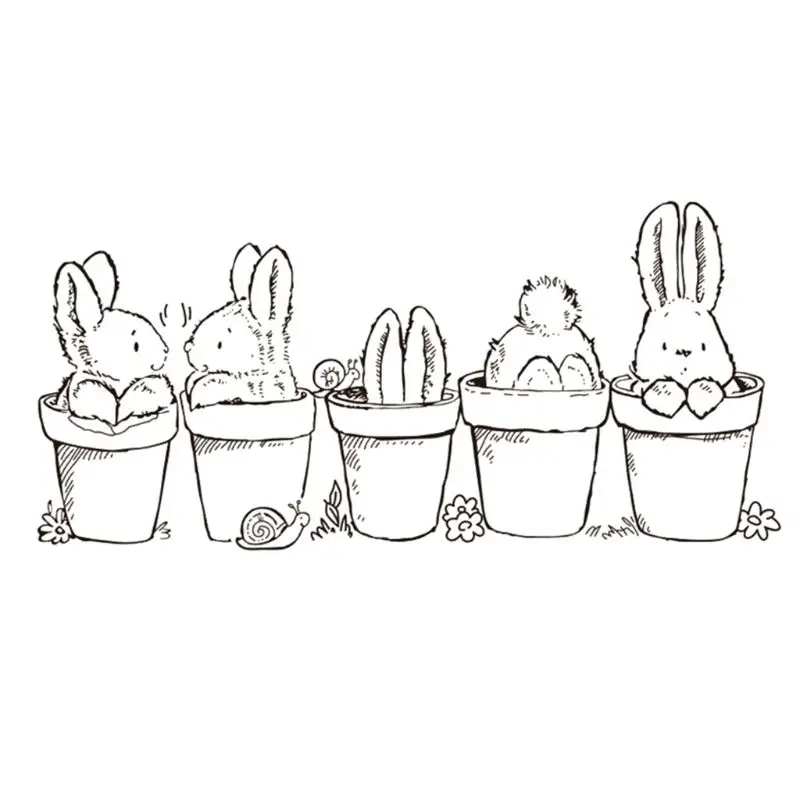 Easter Bunny Potted Plant Silicone Clear Seal Stamp DIY Scrapbooking Embossing
Easter Bunny Potted Plant Silicone Clear Seal Stamp DIY Scrapbooking Embossing