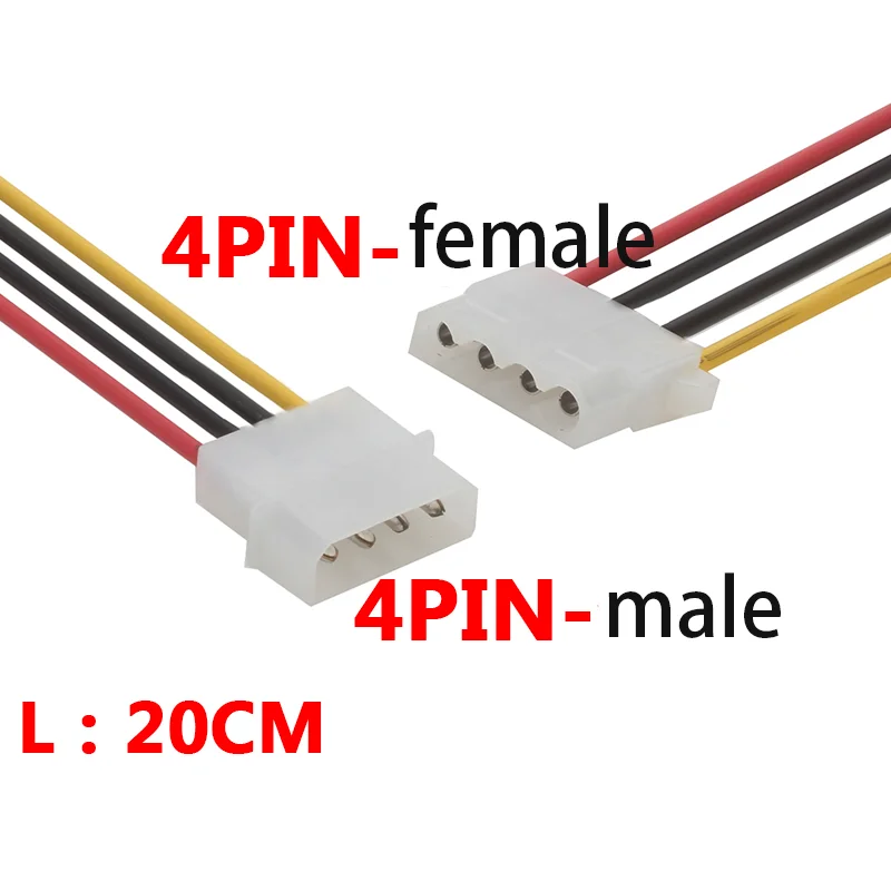 0 2 м удлинитель питания 5x большой 4-контактный штекер-гнездо Molex IDE PSU для ПК |