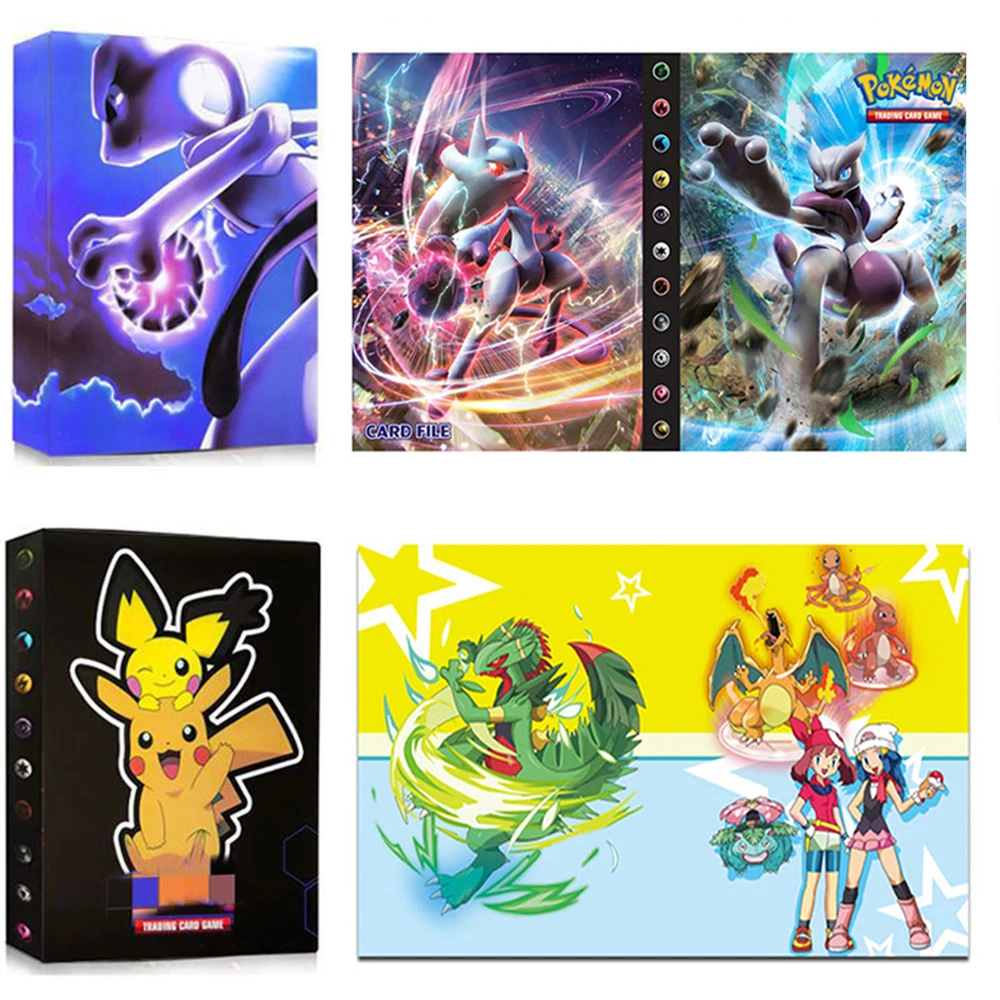 

This Year's New Pokemon Card Toy Book Holder Album Top Loading 240 Sheets List 30 Page Card Album, Gifts for Children