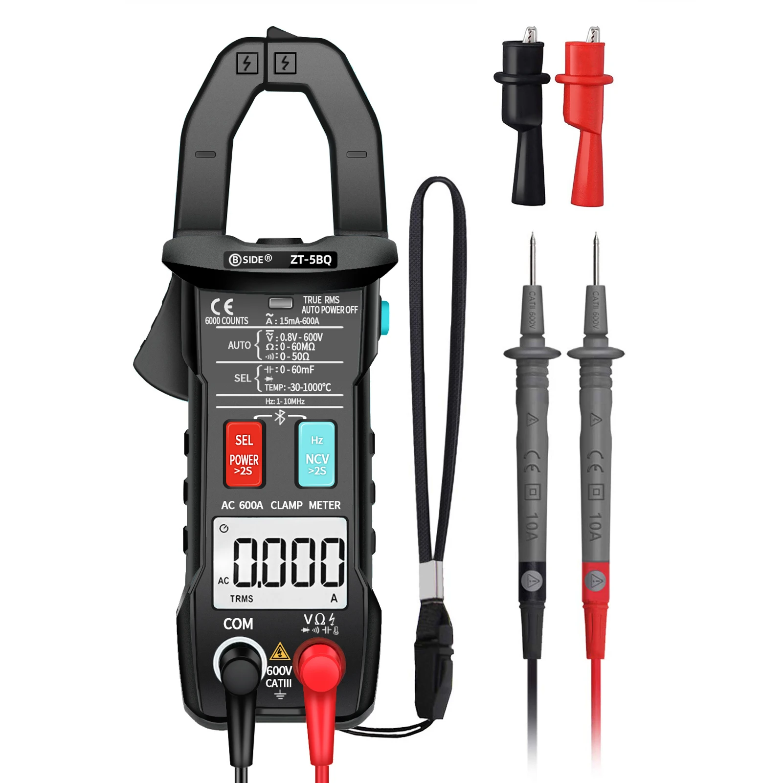 BSIDE ZT-5BQ 6000 Counts Multimeter Measuring DC/AC Voltage AC Current Resistance Capacitance Frequency Clamp Meter Measurement
BSIDE ZT-5BQ 6000 Counts Multimeter Measuring DC/AC Voltage AC Current Resistance Capacitance Frequency Clamp Meter Measurement