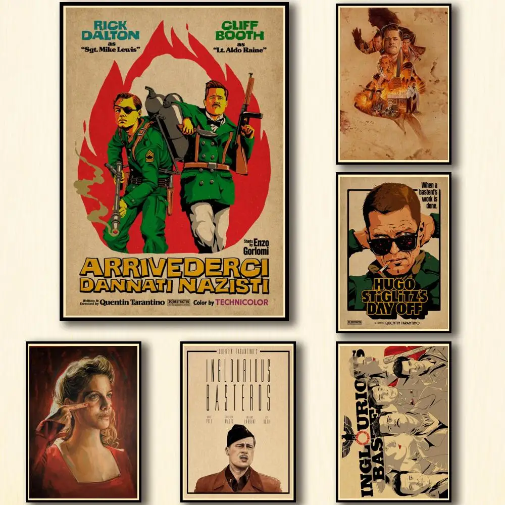22 Designs Quentin Movie Inglourious Basterds Kraftpaper Poster HomeDecal Painting Wall Sticker for Coffee House Bar
22 Designs Quentin Movie Inglourious Basterds Kraftpaper Poster HomeDecal Painting Wall Sticker for Coffee House Bar