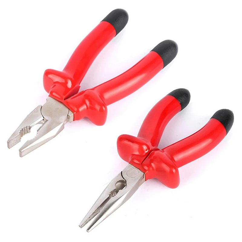 2X Heavy Duty Insulated Cutting Plier 1000V For Electrician Cutting Crimping Multi Functional Hand Tools,200Mm & 170Mm
2X Heavy Duty Insulated Cutting Plier 1000V For Electrician Cutting Crimping Multi Functional Hand Tools,200Mm & 170Mm
