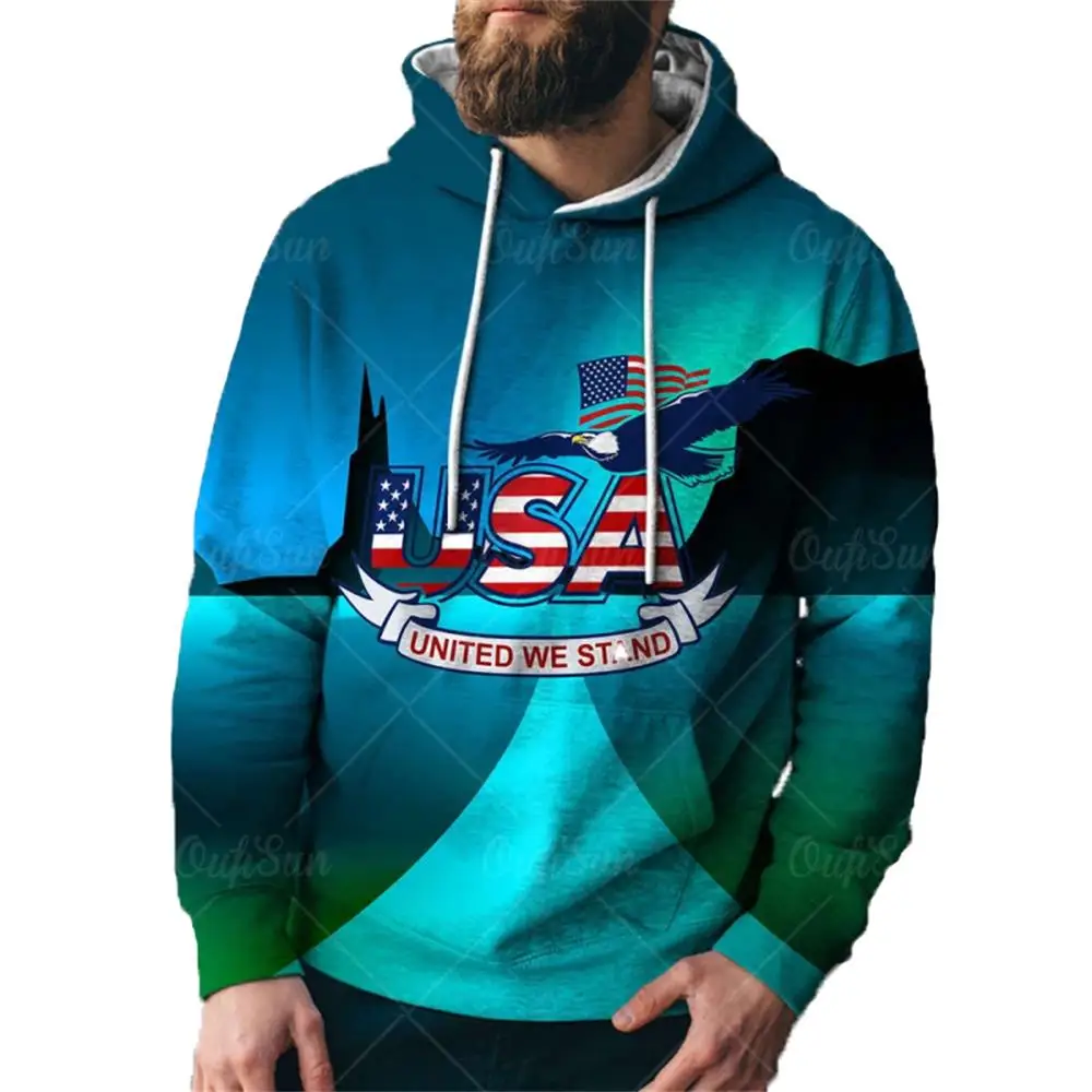 2021 Fleece Fun Design USA Flag 3d Eagle Hoodie Fashion Men's And Women's Sports Streetwear Skateboard Autumn Pullover
2021 Fleece Fun Design USA Flag 3d Eagle Hoodie Fashion Men's And Women's Sports Streetwear Skateboard Autumn Pullover