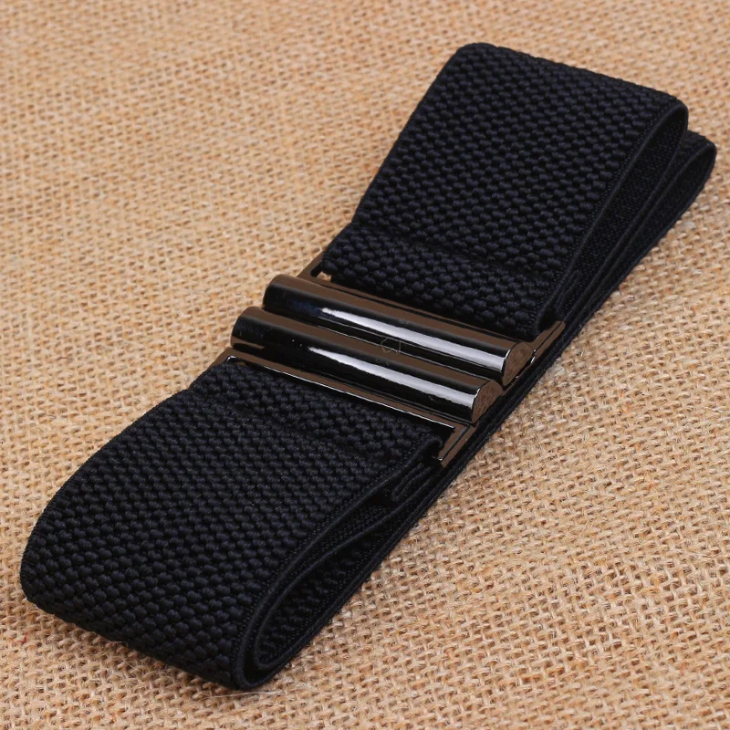 Women Elastic Stretch Belt Elegant Leather Cummerbunds Lady Black Buckle Wide Corset Waist Belts Waistband Apparel Accessorie
Women Elastic Stretch Belt Elegant Leather Cummerbunds Lady Black Buckle Wide Corset Waist Belts Waistband Apparel Accessorie