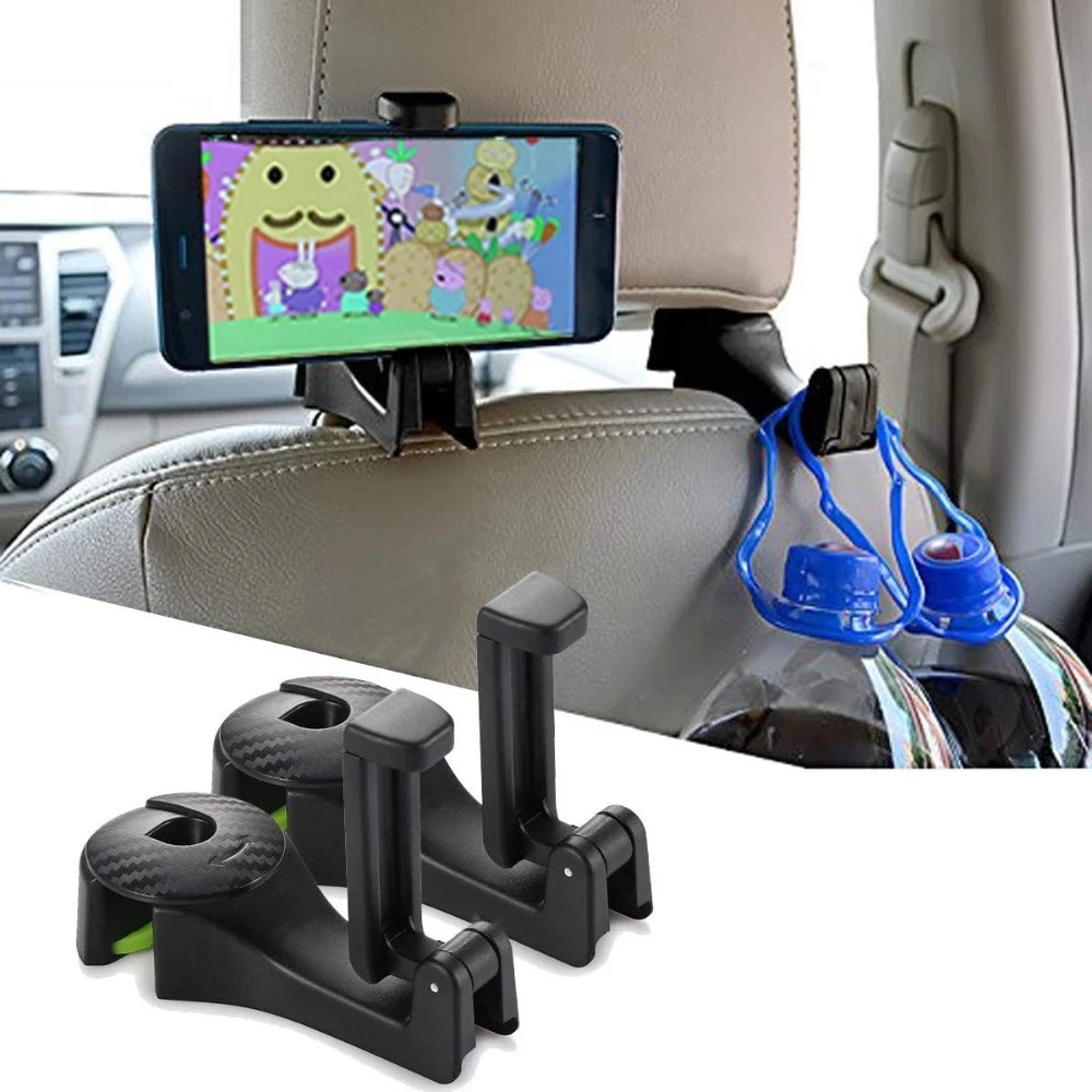 Car Headrest Hook Hangers Car Front Back Seat Hooks with Phone Holder Universal Vehicle Car Seat Hanger Holder Hook for Hanging 
Car Headrest Hook Hangers Car Front Back Seat Hooks with Phone Holder Universal Vehicle Car Seat Hanger Holder Hook for Hanging