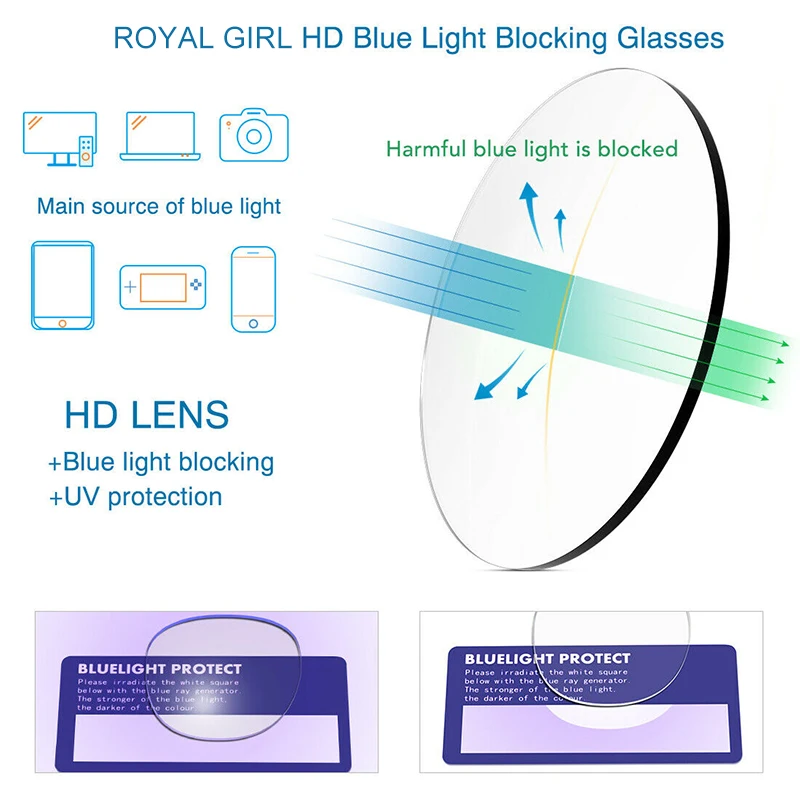 ROYAL GIRL Fashion Cat Eye Eyeglasses Frames Women Metal Frame Blue Light Blocking Glasses ss537
ROYAL GIRL Fashion Cat Eye Eyeglasses Frames Women Metal Frame Blue Light Blocking Glasses ss537
