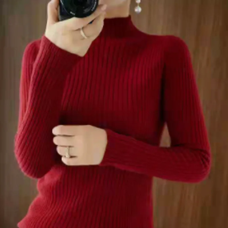 Slim Half High Collar Bottomed Pullover Sweater 2022 Autumn Winter Long Sleeve Wool Sweater Solid Jumper Sueter Mujer 17194
Slim Half High Collar Bottomed Pullover Sweater 2022 Autumn Winter Long Sleeve Wool Sweater Solid Jumper Sueter Mujer 17194