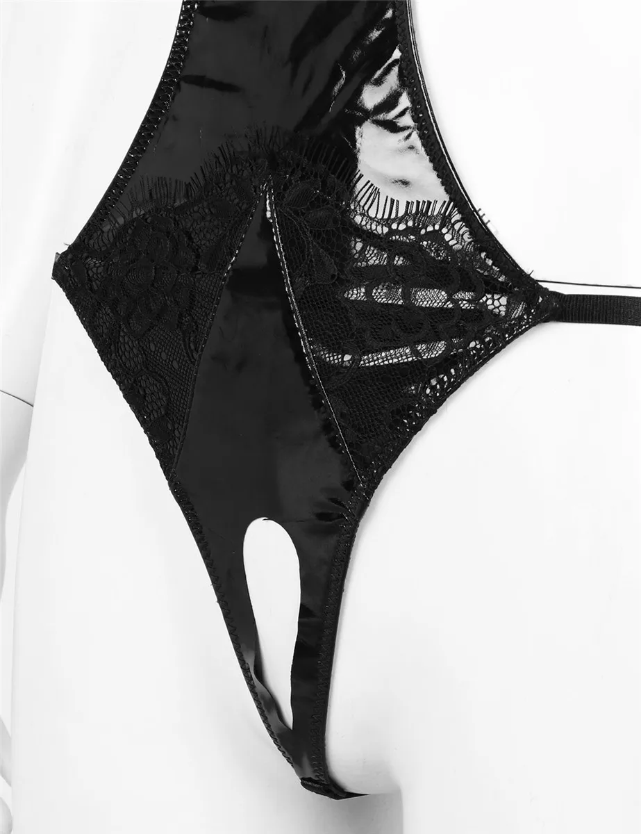 Women Erotic One-piece Wet Look Patent Leather Lingerie Open Nipple 1/4 Underwired Cups Backless Crotchless Latex Teddy Bodysuit
Women Erotic One-piece Wet Look Patent Leather Lingerie Open Nipple 1/4 Underwired Cups Backless Crotchless Latex Teddy Bodysuit