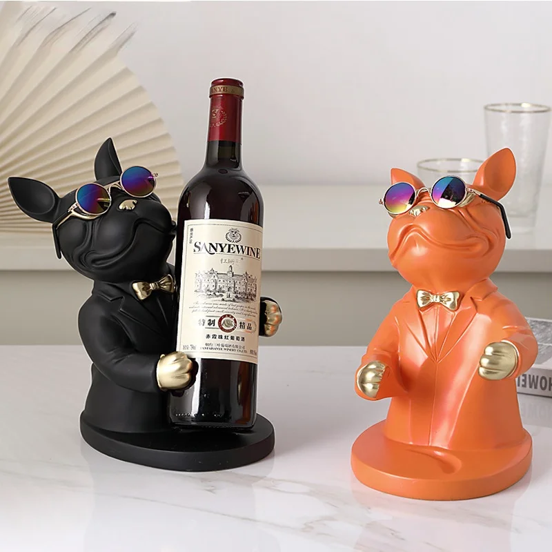 YuryFvna French Bulldog Sculpture Miniature Figurines Wine Rack Table Decor Modern Living Room Home Decoration Accessory
YuryFvna French Bulldog Sculpture Miniature Figurines Wine Rack Table Decor Modern Living Room Home Decoration Accessory