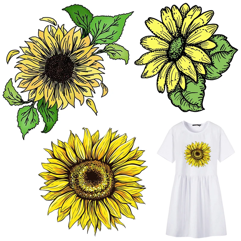 Sunflower Stickers Flower Thermal Patches on Clothes Iron-on Transfers for Clothing Thermoadhesive Patch Diy Applique for Dress
Sunflower Stickers Flower Thermal Patches on Clothes Iron-on Transfers for Clothing Thermoadhesive Patch Diy Applique for Dress
