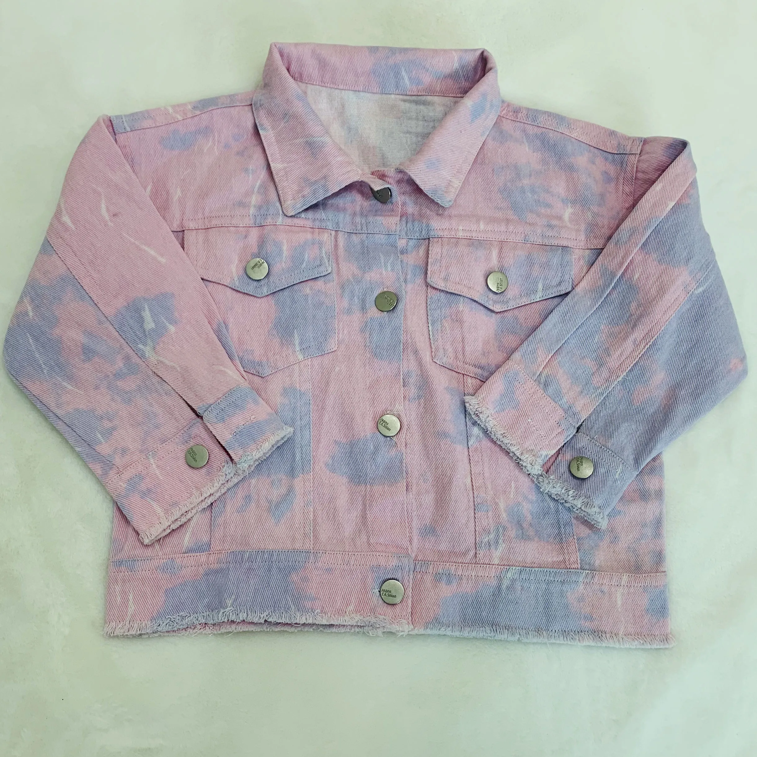 Fall kids clothes denim Jacket Tie Dye Leopard Print baby girls coat Boutique wholesale button with pocket 06
Fall kids clothes denim Jacket Tie Dye Leopard Print baby girls coat Boutique wholesale button with pocket 06