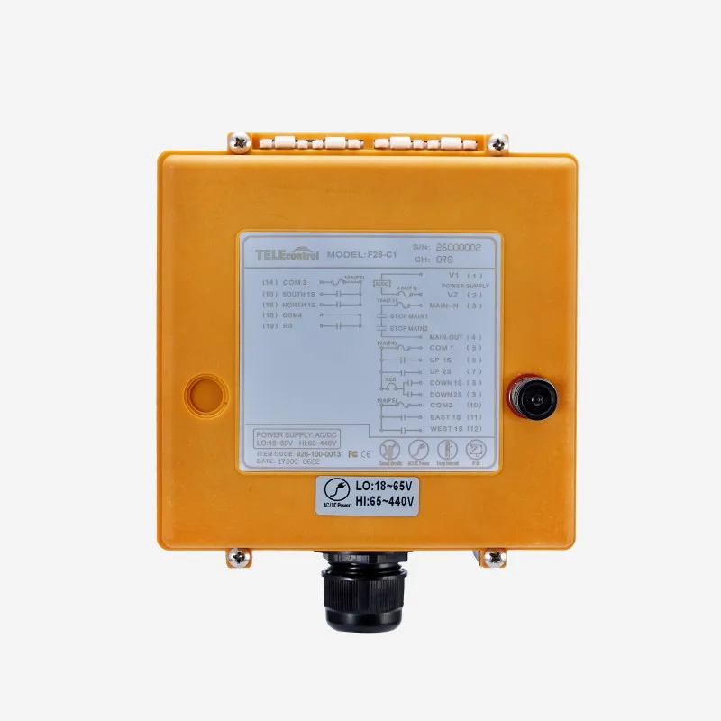 Telecontrol 6 push buttons F26-C1 RF wireless industrial radio remote control for cranes
Telecontrol 6 push buttons F26-C1 RF wireless industrial radio remote control for cranes