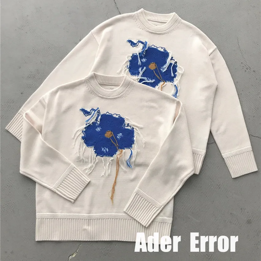 Blue Flower Embroidery Jacquard Tassel Ader Error Sweaters Women Men Woolen Apricot Adererror Knitted Pullovers
Blue Flower Embroidery Jacquard Tassel Ader Error Sweaters Women Men Woolen Apricot Adererror Knitted Pullovers