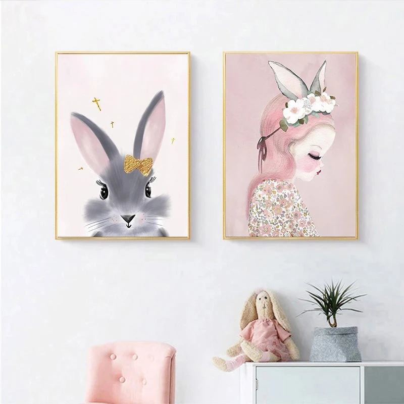 Abstract Wall Art Lovely Cartoon Rabbit Girl Paintings Nordic Canvas Posters and Prints Living Room Bedroom Corridor Decoration
Abstract Wall Art Lovely Cartoon Rabbit Girl Paintings Nordic Canvas Posters and Prints Living Room Bedroom Corridor Decoration