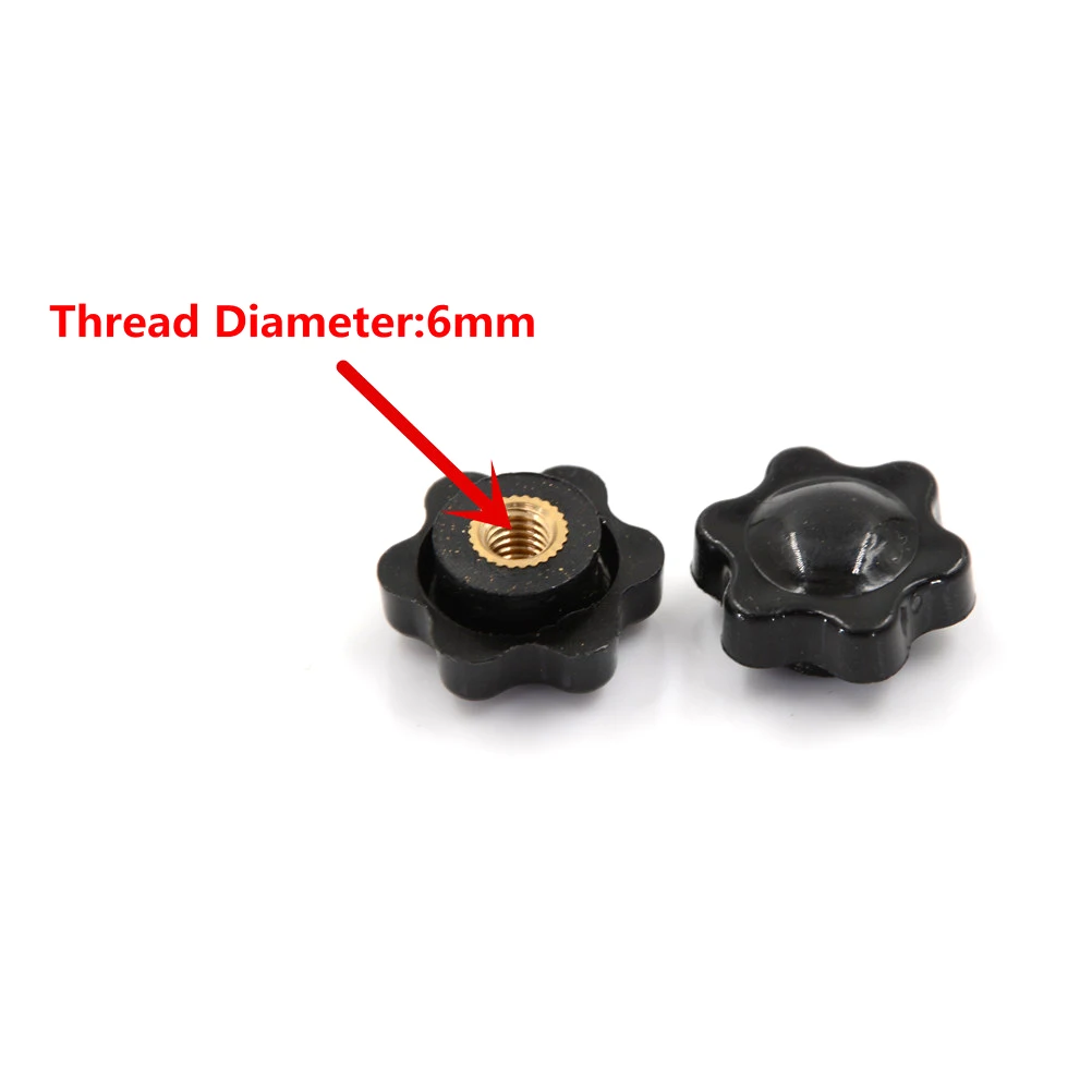 M6 Female Thread Star Shaped Head Clamping Nuts Knob For Industry Equipment 5Pcs
M6 Female Thread Star Shaped Head Clamping Nuts Knob For Industry Equipment 5Pcs