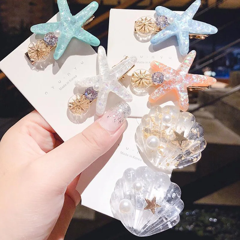 Ocean Shell Star Hair Clip Korean Version Of Simple Duckbill Clip Hairpin Women Hair Accessories Girl Bangs Clip Headdress
Ocean Shell Star Hair Clip Korean Version Of Simple Duckbill Clip Hairpin Women Hair Accessories Girl Bangs Clip Headdress