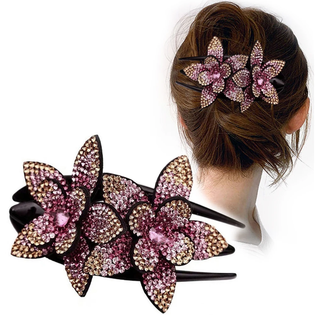 Rhinestone Hairpin Flower Leaf Butterfly Duckbill Hair Claws Retro Hair Clips Accessories For Women Shinning Ponytail hairband
Rhinestone Hairpin Flower Leaf Butterfly Duckbill Hair Claws Retro Hair Clips Accessories For Women Shinning Ponytail hairband