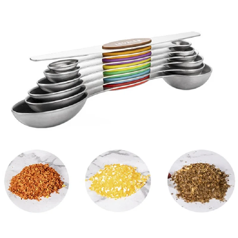Measuring Spoon Double-ended Stainless Steel Magnetic Sucker Double Headed Multicolor Teaspoon Baking Tool Measurement Gadgets
Measuring Spoon Double-ended Stainless Steel Magnetic Sucker Double Headed Multicolor Teaspoon Baking Tool Measurement Gadgets