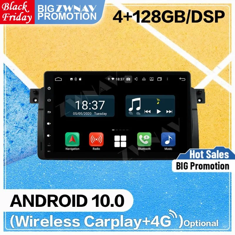 128GB Carplay Android 10.0 screen Car Multimedia DVD Player for BMW E46 car GPS Navi car Auto Video Radio Audio Stereo Head unit
128GB Carplay Android 10.0 screen Car Multimedia DVD Player for BMW E46 car GPS Navi car Auto Video Radio Audio Stereo Head unit