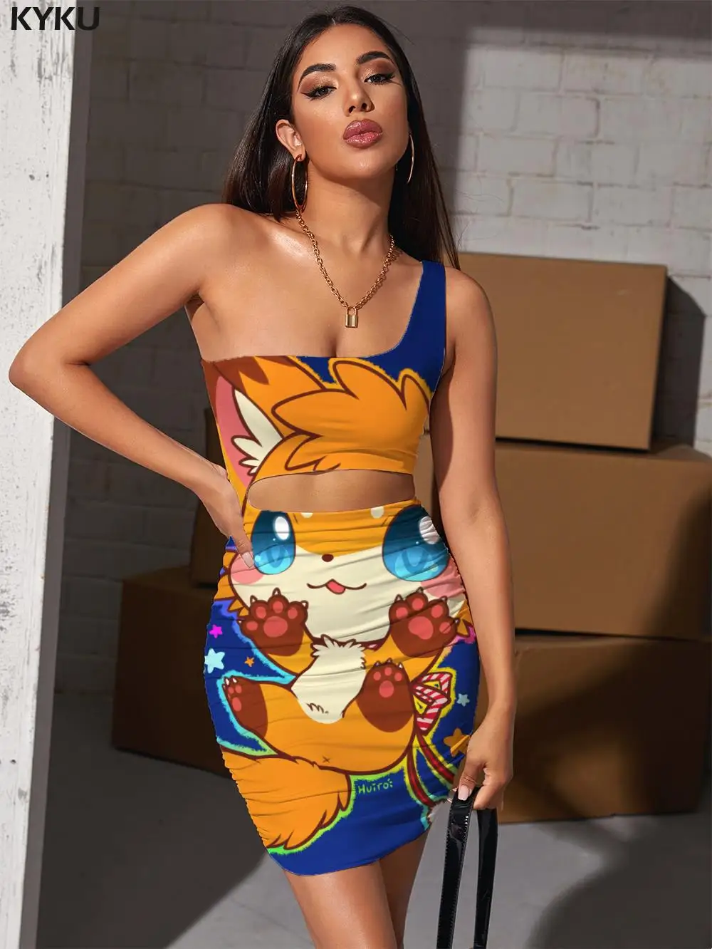 KYKU Brand Fox Dresses Women Animal 3d Print Star Pleating Harajuku Hollow out Dresses Womens Clothing Mini Evening Short
KYKU Brand Fox Dresses Women Animal 3d Print Star Pleating Harajuku Hollow out Dresses Womens Clothing Mini Evening Short