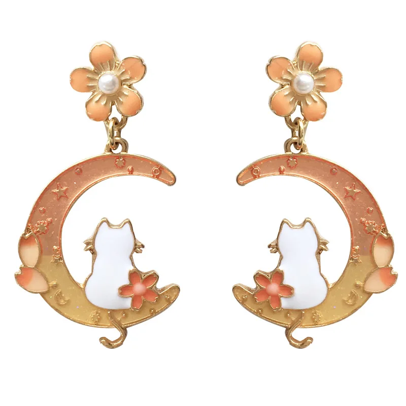 Hot-selling All-match and Cute Moon Cat Earrings Girly Style Temperament Crescent Flower Ear Clip Women's Fashion
Hot-selling All-match and Cute Moon Cat Earrings Girly Style Temperament Crescent Flower Ear Clip Women's Fashion