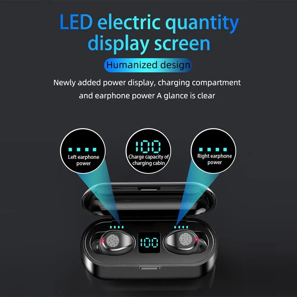 Wireless Bluetooth Headset LED Display Headset With 2000mAh Mobile Power Headset With Microphone
Wireless Bluetooth Headset LED Display Headset With 2000mAh Mobile Power Headset With Microphone