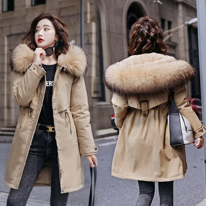 Women Winter Thick Jacket Wool Liner Parkas Warm Mid-Long Jackets Hooded Parka Fur Inside Cotton Coat Female Plus Size
Women Winter Thick Jacket Wool Liner Parkas Warm Mid-Long Jackets Hooded Parka Fur Inside Cotton Coat Female Plus Size