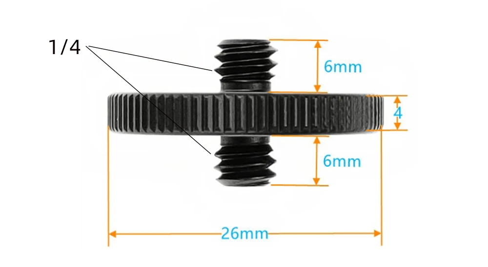 New design 1/4" to 1/4" Male Threaded Screw Adapter Double Head Stud for Camera Cage Monitor LED Microphone
New design 1/4" to 1/4" Male Threaded Screw Adapter Double Head Stud for Camera Cage Monitor LED Microphone