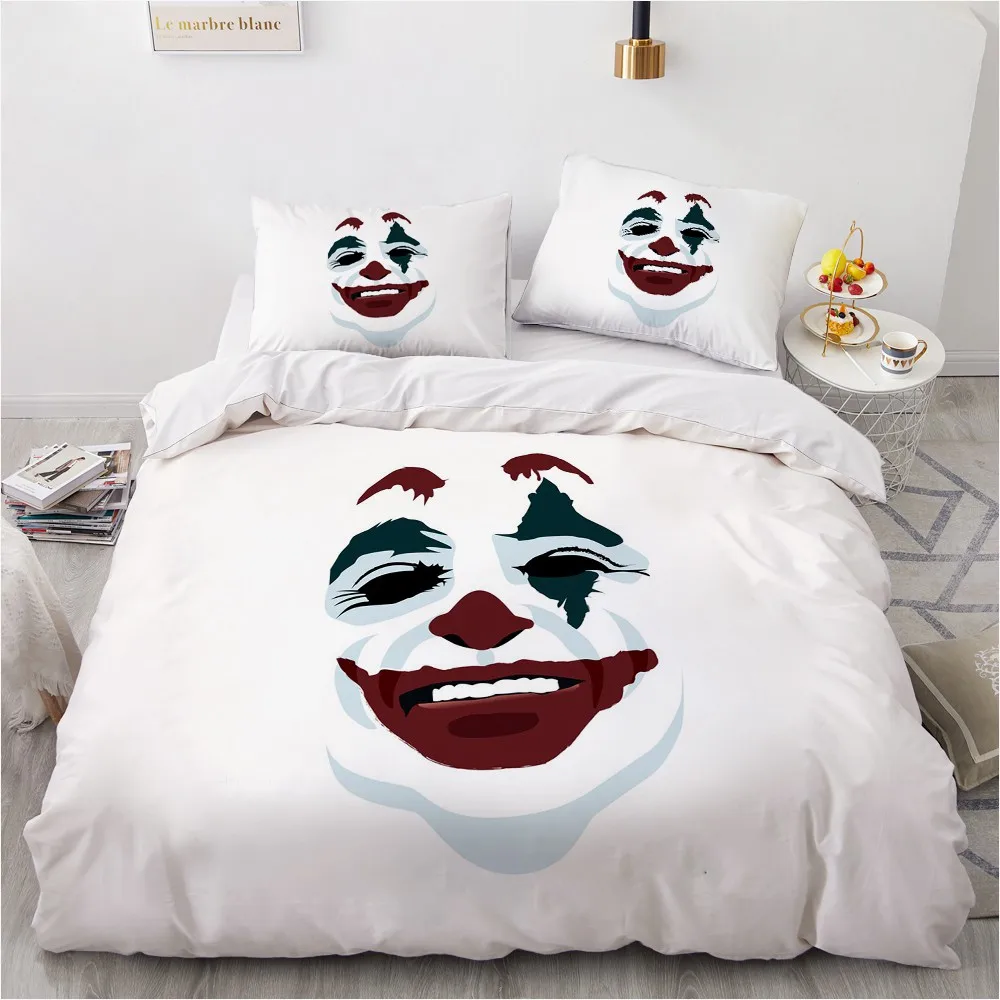 Clown Quilt Cover Sets 3D Custom Design Modern Comforther Covers Pillow Cases 200*230cm Full Twin Double Size White Beddings
Clown Quilt Cover Sets 3D Custom Design Modern Comforther Covers Pillow Cases 200*230cm Full Twin Double Size White Beddings