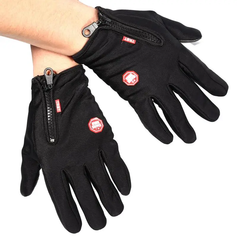 Winter Outdoor Touch Screen Gloves Windproof Skidproof Black Bike Gloves With Zipper Design For Skiing Cycling Travelling
Winter Outdoor Touch Screen Gloves Windproof Skidproof Black Bike Gloves With Zipper Design For Skiing Cycling Travelling