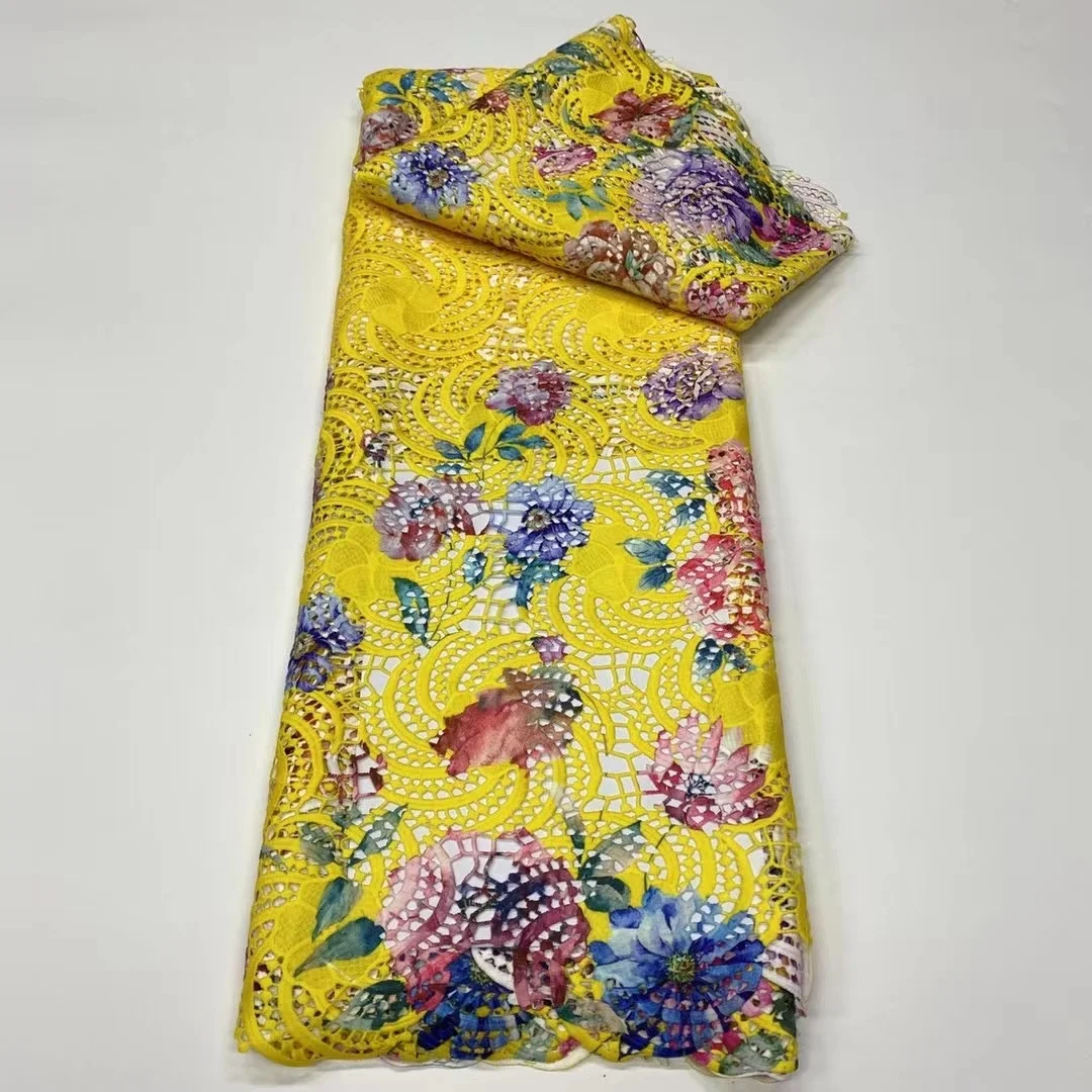 Latest 2021 New African yellow Cotton Cord Lace Fabric Swiss Embroidery Nigerian Guipure Lace Materials For Party Dress
Latest 2021 New African yellow Cotton Cord Lace Fabric Swiss Embroidery Nigerian Guipure Lace Materials For Party Dress