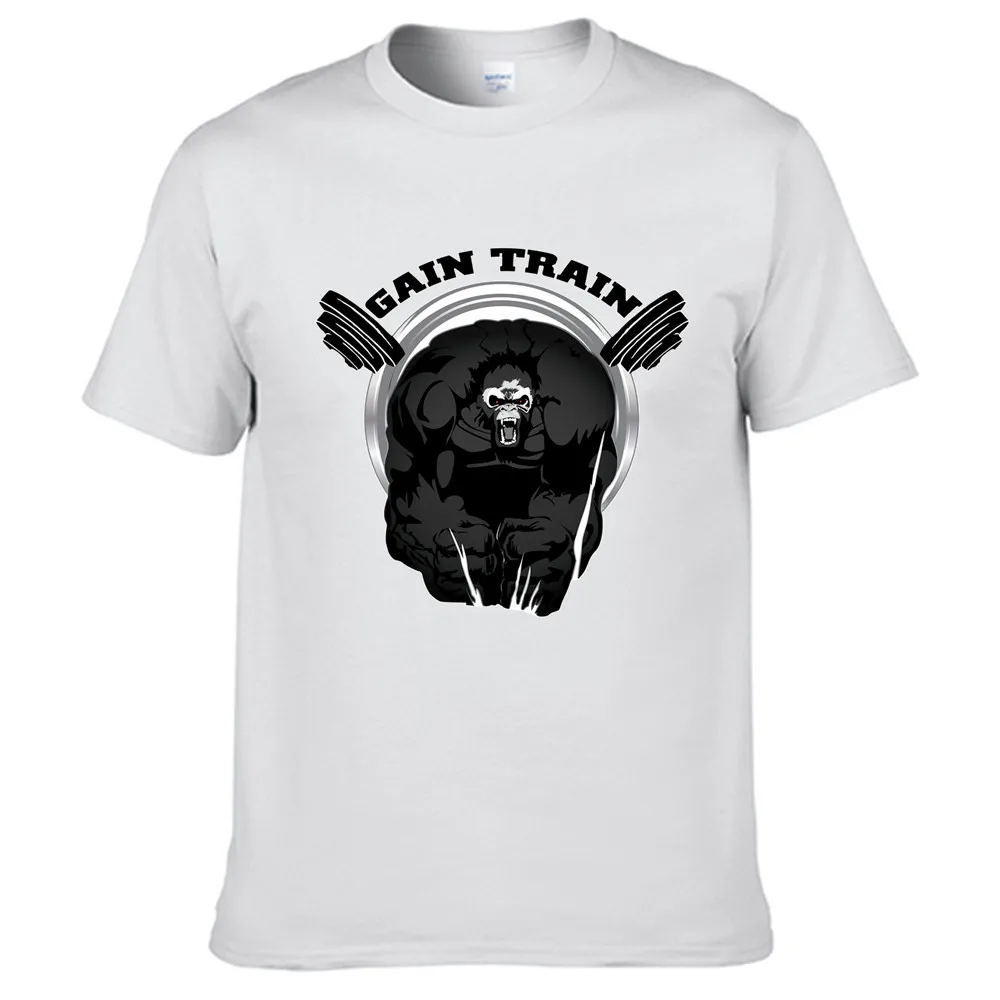 Gain Train Fitness Gorillas Are Very Powerful Men Women Summer 100% Cotton Tees Male Newest Top Popular Normal Tee Shirts Unisex
Gain Train Fitness Gorillas Are Very Powerful Men Women Summer 100% Cotton Tees Male Newest Top Popular Normal Tee Shirts Unisex