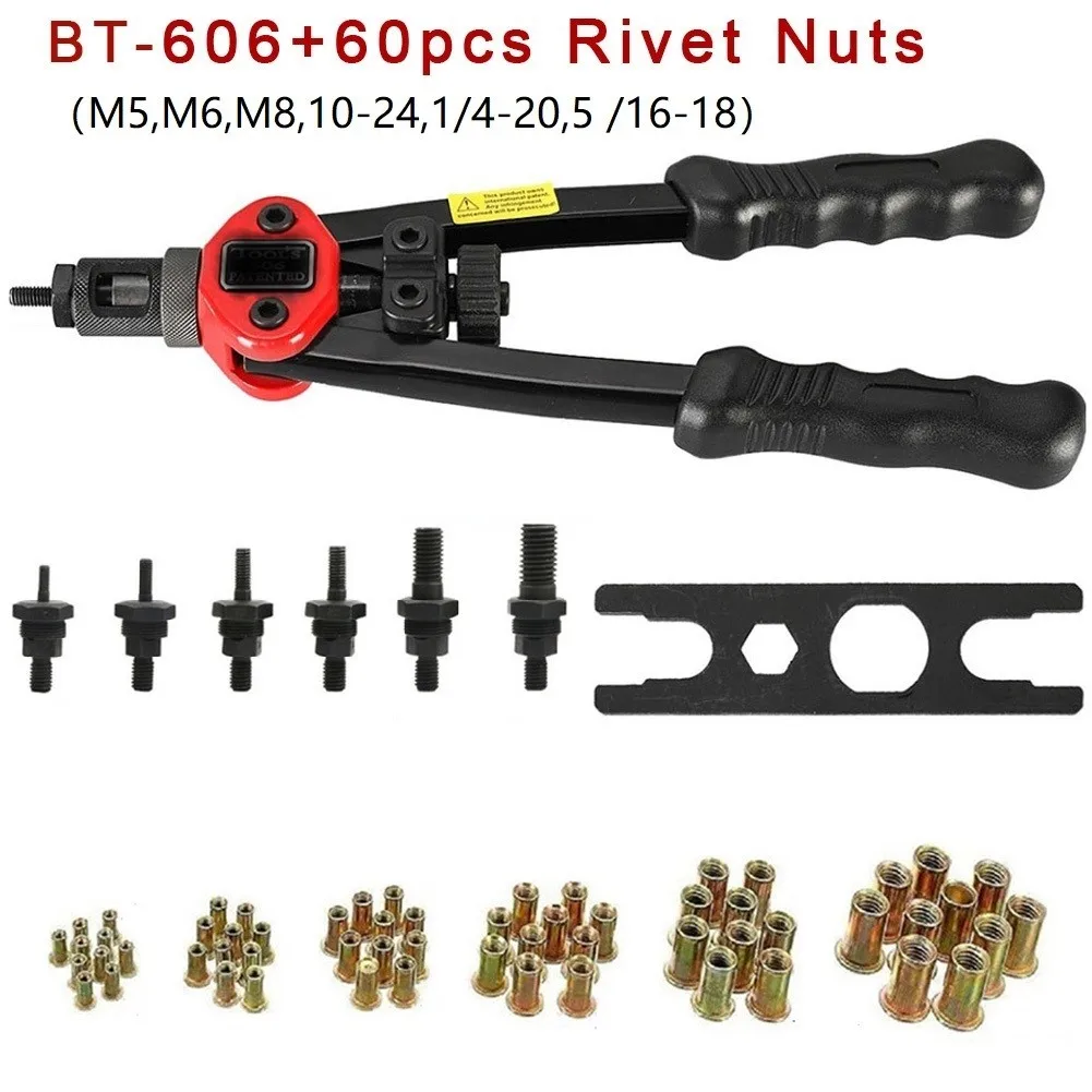 BT606 Hand Riveter 60pc Rivet Nut Auto Riveting Machine Head Blind Hand Heavy M3 M4 M5 M6 M8 M10 Rivet Nut
BT606 Hand Riveter 60pc Rivet Nut Auto Riveting Machine Head Blind Hand Heavy M3 M4 M5 M6 M8 M10 Rivet Nut