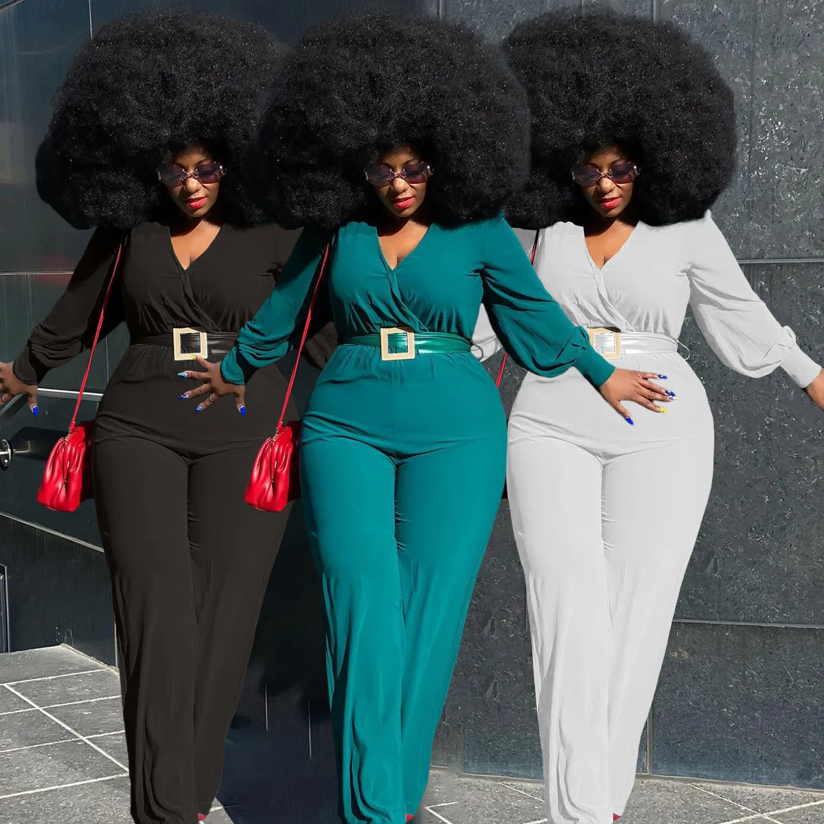 2022 Plus Size Women Jumpsuits Long Sleeve One Piece Outfit with Belt Office Lady Elegant Jumpsuit Dropshipping Wholesale
2022 Plus Size Women Jumpsuits Long Sleeve One Piece Outfit with Belt Office Lady Elegant Jumpsuit Dropshipping Wholesale