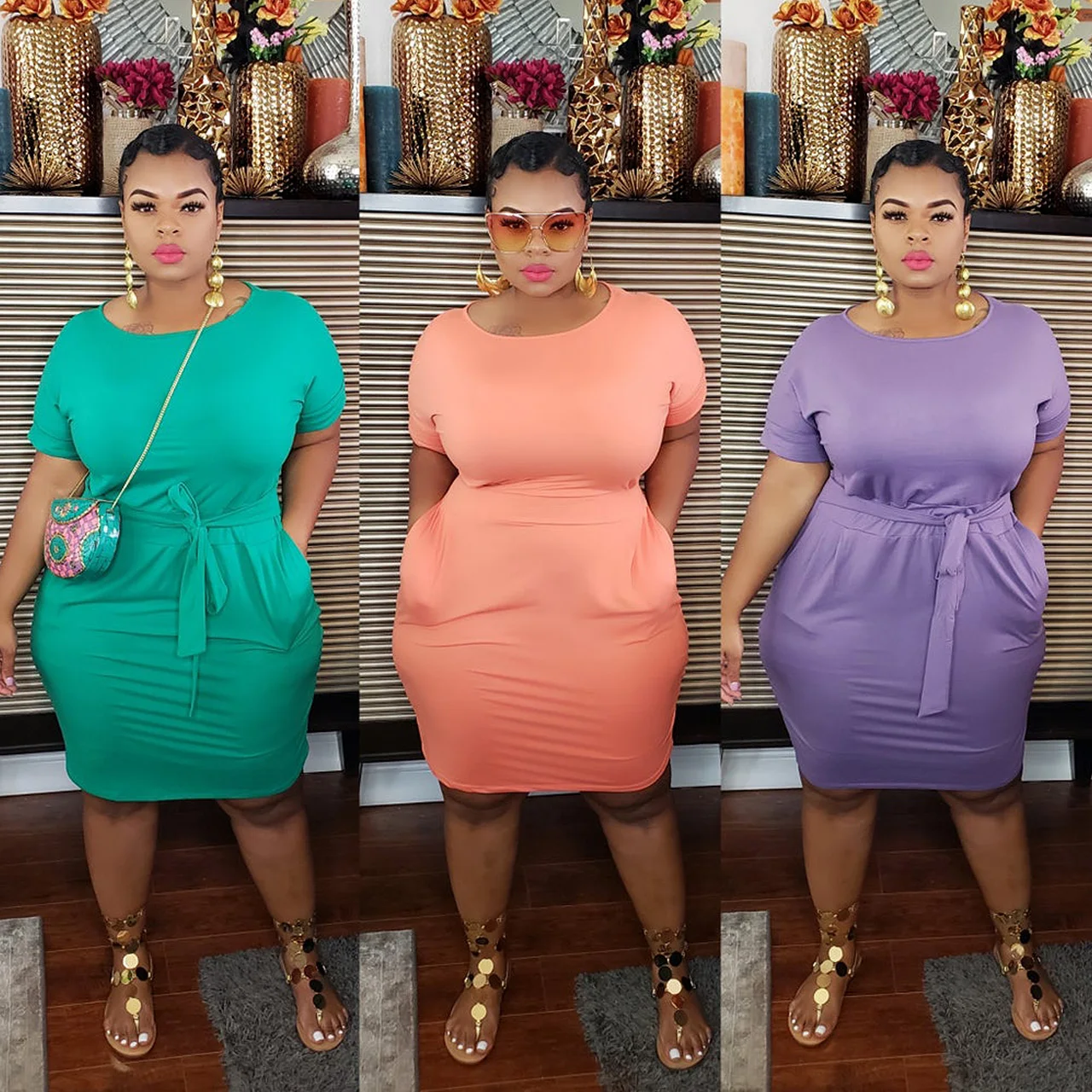 4XL 5XL Plus Size Dress For Women Fat Causal Plain Orange Short Sleeve Summer Sashes Round Neck Knee Length Dresses Midi New Hot
4XL 5XL Plus Size Dress For Women Fat Causal Plain Orange Short Sleeve Summer Sashes Round Neck Knee Length Dresses Midi New Hot