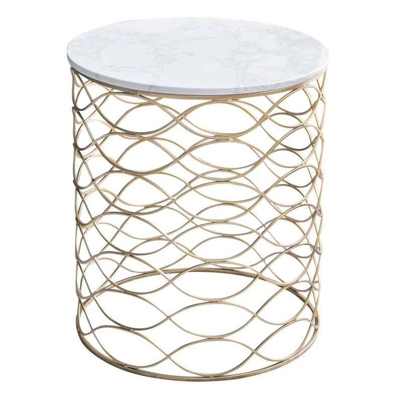 Creative Nordic coffee table living room iron side table luxury home furniture marble small round table 
Creative Nordic coffee table living room iron side table luxury home furniture marble small round table