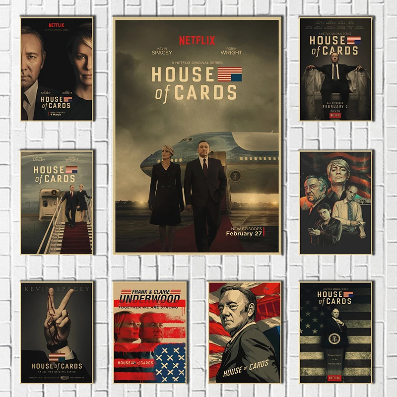 House Of Cards American Tv Series Home Furnishing Decoration Kraft Movie Retro Poster Wall Stickers
House Of Cards American Tv Series Home Furnishing Decoration Kraft Movie Retro Poster Wall Stickers