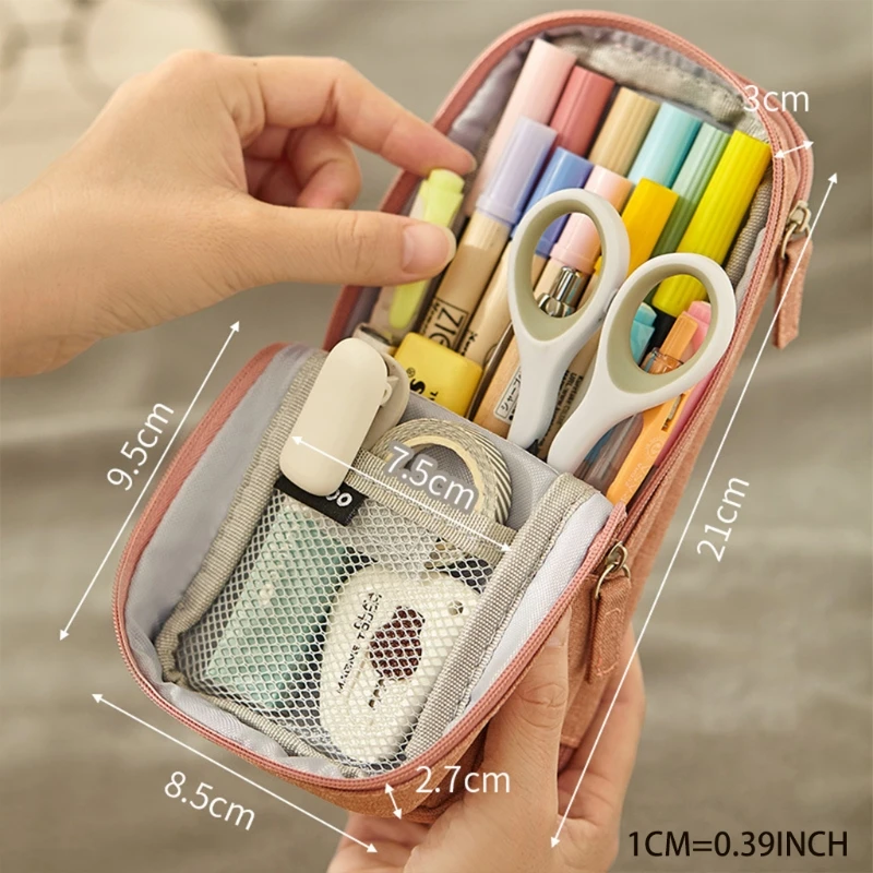 H8WA Portable 2-Layer Pencil Pouch Mesh Zipper Pockets Large Desk Phone Stand Staionery Storage Holder Makeups Pouch for Kids
H8WA Portable 2-Layer Pencil Pouch Mesh Zipper Pockets Large Desk Phone Stand Staionery Storage Holder Makeups Pouch for Kids
