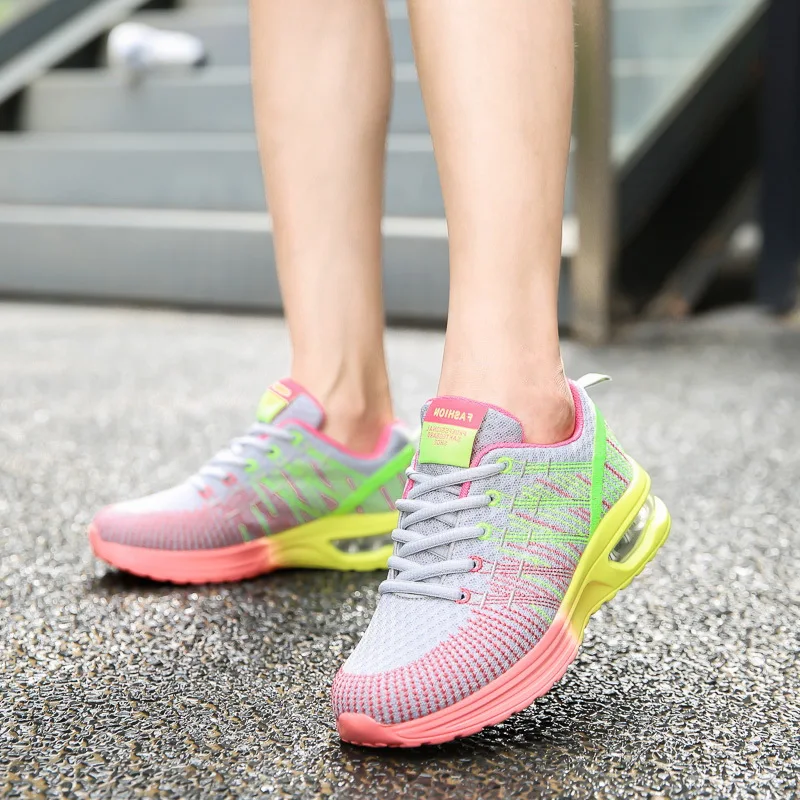 Air Cushion Running Shoes Women Colorful Mesh Soft Sneakers Breathable Weave Jogging Walking Shoes Ladies Trainers Lace up
Air Cushion Running Shoes Women Colorful Mesh Soft Sneakers Breathable Weave Jogging Walking Shoes Ladies Trainers Lace up