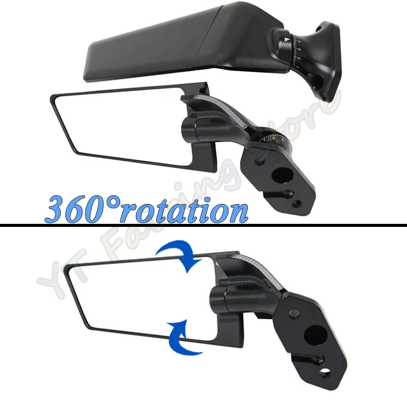 New A Pair Modified Motorcycle Black Rearview Mirrors cbr 300 r Wind Wing Adjustable Rotating Mirror for Honda CBR250R CBR300R
New A Pair Modified Motorcycle Black Rearview Mirrors cbr 300 r Wind Wing Adjustable Rotating Mirror for Honda CBR250R CBR300R