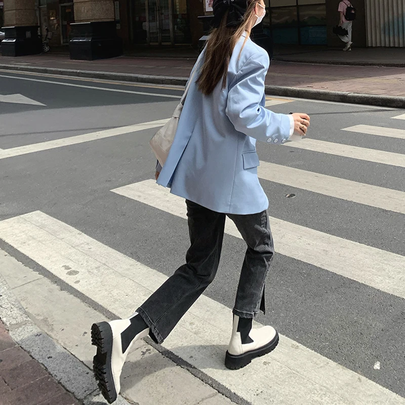 Autumn and Winter Korean Style Retro Slimming All-Match Brushed Straight Bootcut Trousers High Waist Wide Leg Split Jeans
Autumn and Winter Korean Style Retro Slimming All-Match Brushed Straight Bootcut Trousers High Waist Wide Leg Split Jeans