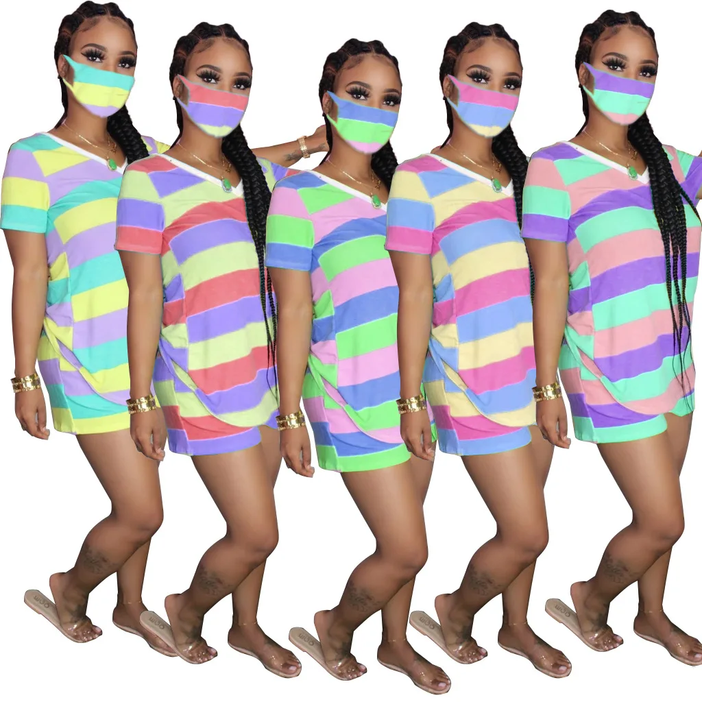 2020 Summer Women's Suit European and American Hot Style Model Casual Fashion Printed Color Striped with a Mask
2020 Summer Women's Suit European and American Hot Style Model Casual Fashion Printed Color Striped with a Mask
