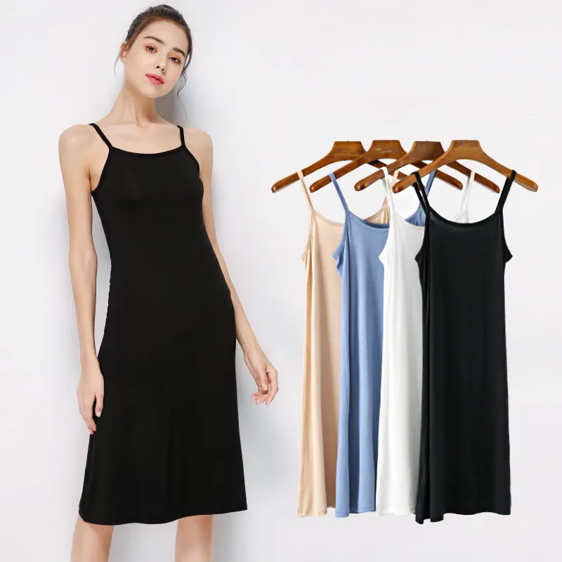 Summer Casual Sleeveless Spaghetti Strap Long Dress Plain O-Neck Women Suit Plus Size 2021
Summer Casual Sleeveless Spaghetti Strap Long Dress Plain O-Neck Women Suit Plus Size 2021