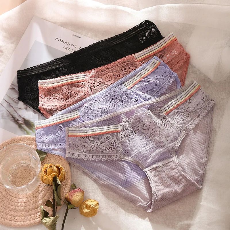 2021 Women's Cotton Underwear Sexy Lace Panties Fashion Hollow Out Traceless Briefs Mid Waist Comfort Underpants Female Lingerie
2021 Women's Cotton Underwear Sexy Lace Panties Fashion Hollow Out Traceless Briefs Mid Waist Comfort Underpants Female Lingerie