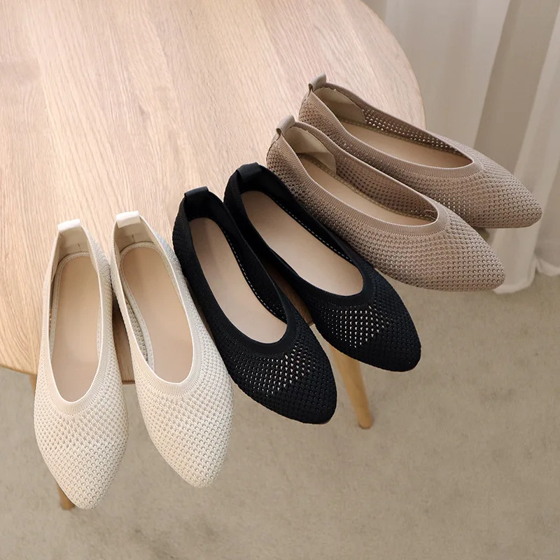 2021 VIVAIA Pointed Toe Single Shoes for Women Knitting Soft Ballet Flats Shallow Mouth Plus Size Breatheable Low-heeled Slip-on
2021 VIVAIA Pointed Toe Single Shoes for Women Knitting Soft Ballet Flats Shallow Mouth Plus Size Breatheable Low-heeled Slip-on